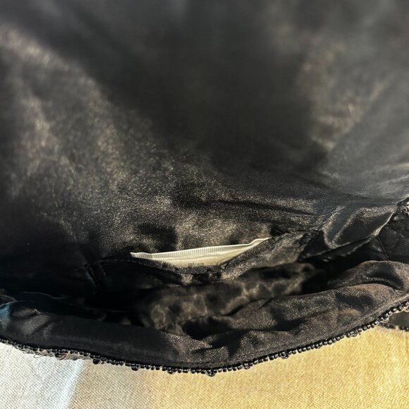 Made in India Beaded New Year's Eve Champagne "Cheers"Bag - Black, Gold & Sliver - Picture 7 of 11